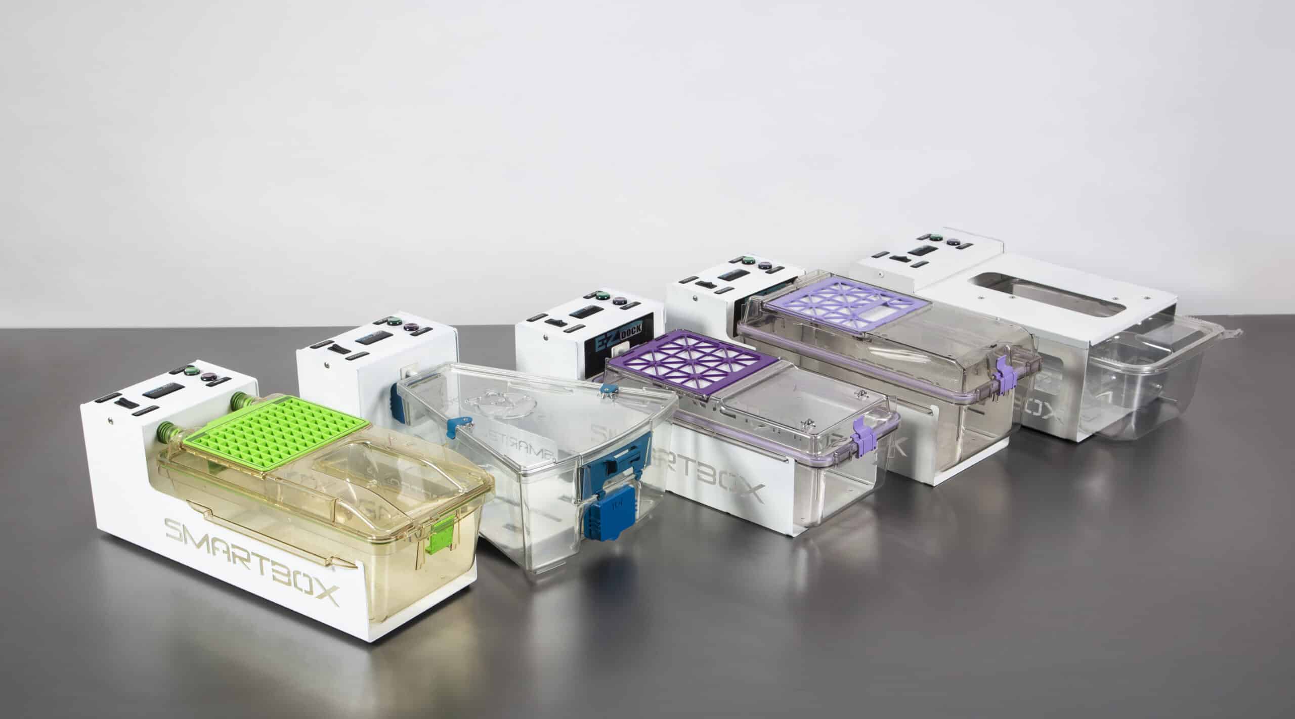Image of EZ-Doc stations for leading mouse cage brands