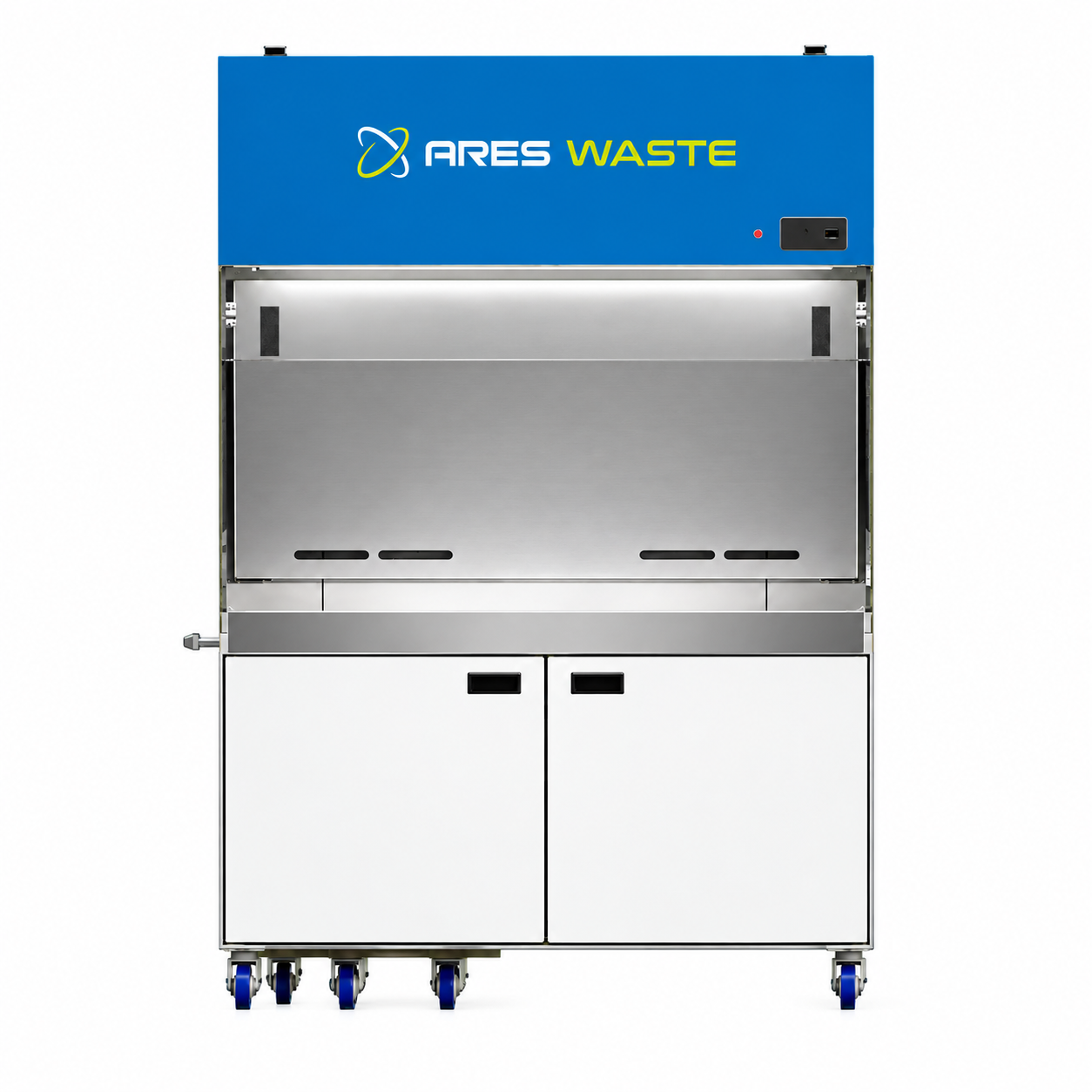 ARES Waste HEPA-filtered bedding disposal unit with multi-stage filtration