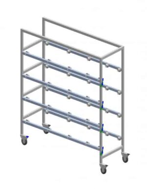Mopec Portable Cadaver Storage Rack With Casters For 27” Trays - Image 3