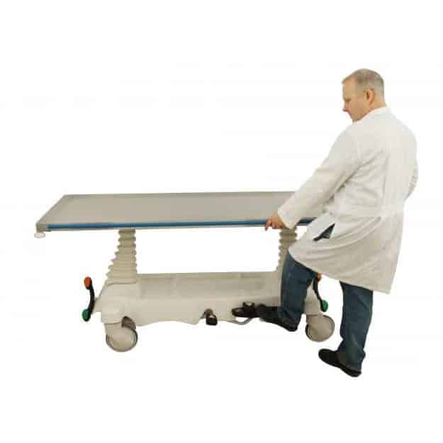 Mopec Hydraulic Stainless Steel Top Cadaver Carrier