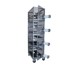 Tree Shrew 4-Cage Housing Unit – Modular Stainless Steel System - Image 2