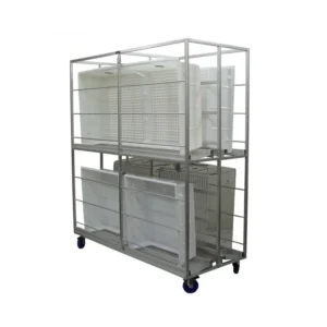 Comfort Cage Wash Rack with Adjustable Rod Baskets & Locking Hold-Down Bars