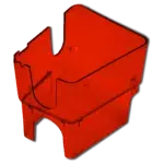 ARES OptiMice Loft red polysulfone cage enrichment installed in OptiMice IVC cage with mice using upper and lower levels