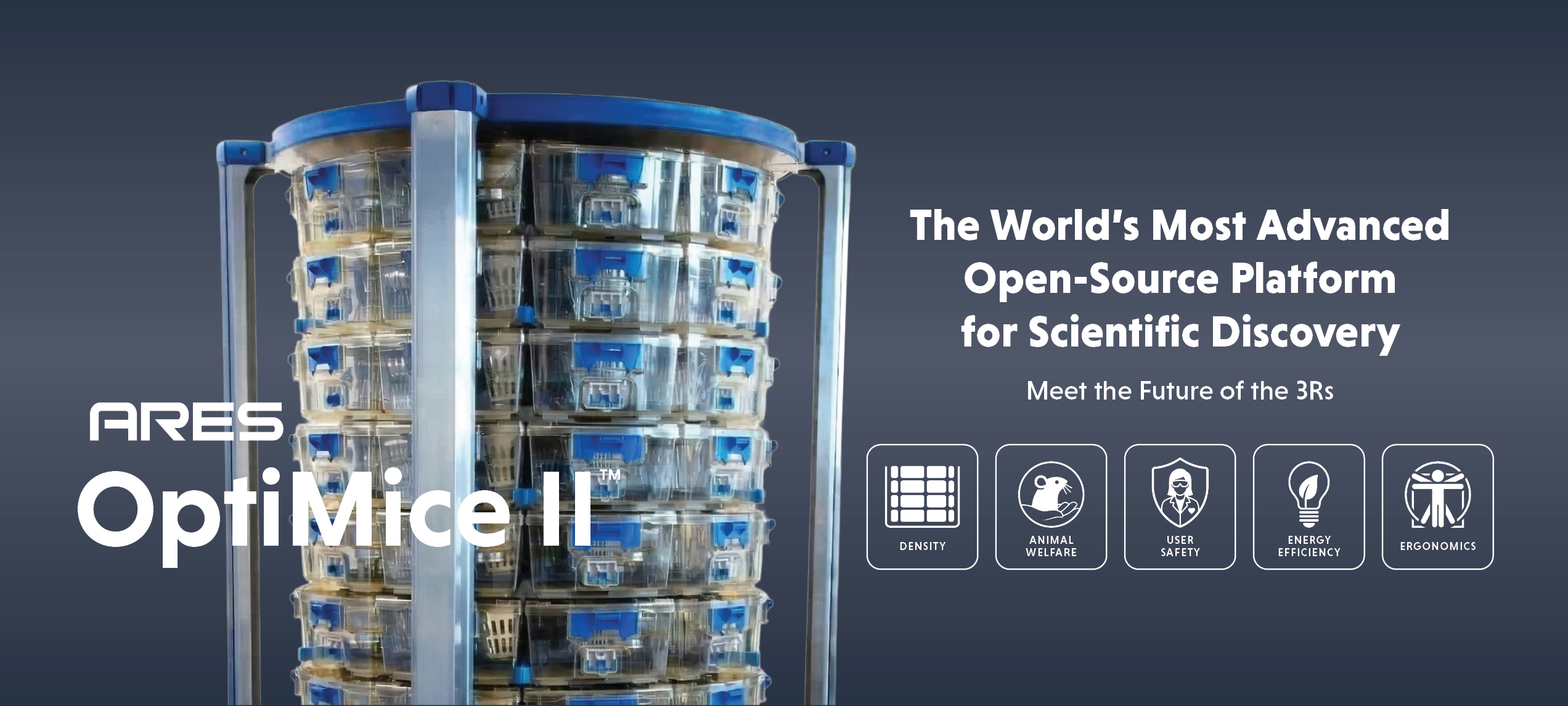 ARES OptiMice II – High-Density Individually Ventilated Caging (IVC) System