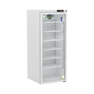 ARS-HC-10G ARES Cool 10.5 cu ft glass door compact laboratory refrigerator exterior view with digital controls